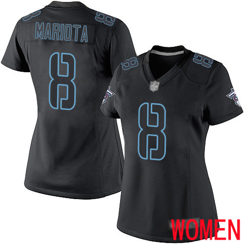 Tennessee Titans Limited Black Women Marcus Mariota Jersey NFL Football #8 Impact->tennessee titans->NFL Jersey